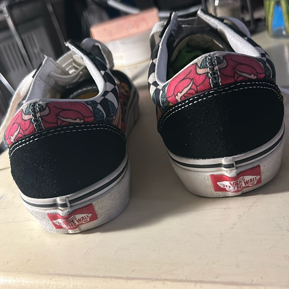 Vans Old Skool Rose Animal Check Sneakers M8.5 W10 - Picture 3 of 11